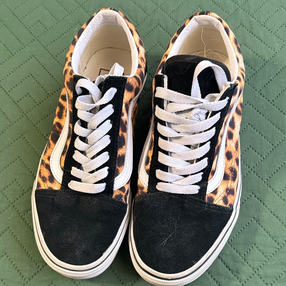Vans Wild Leopard Black and White Sneakers